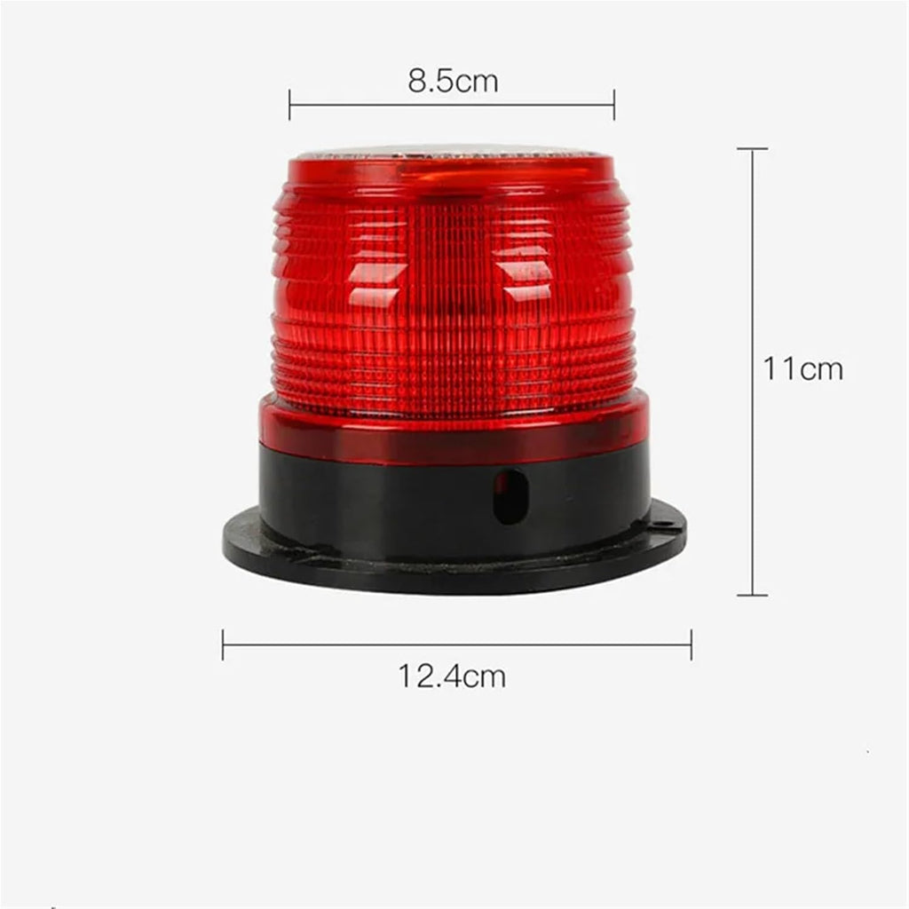 1pc Solar Power Warning Flash Beacon Light Sensor Emergency LED Lamp Car Rotating Traffice Safety Light Magnet Ceiling(Green)