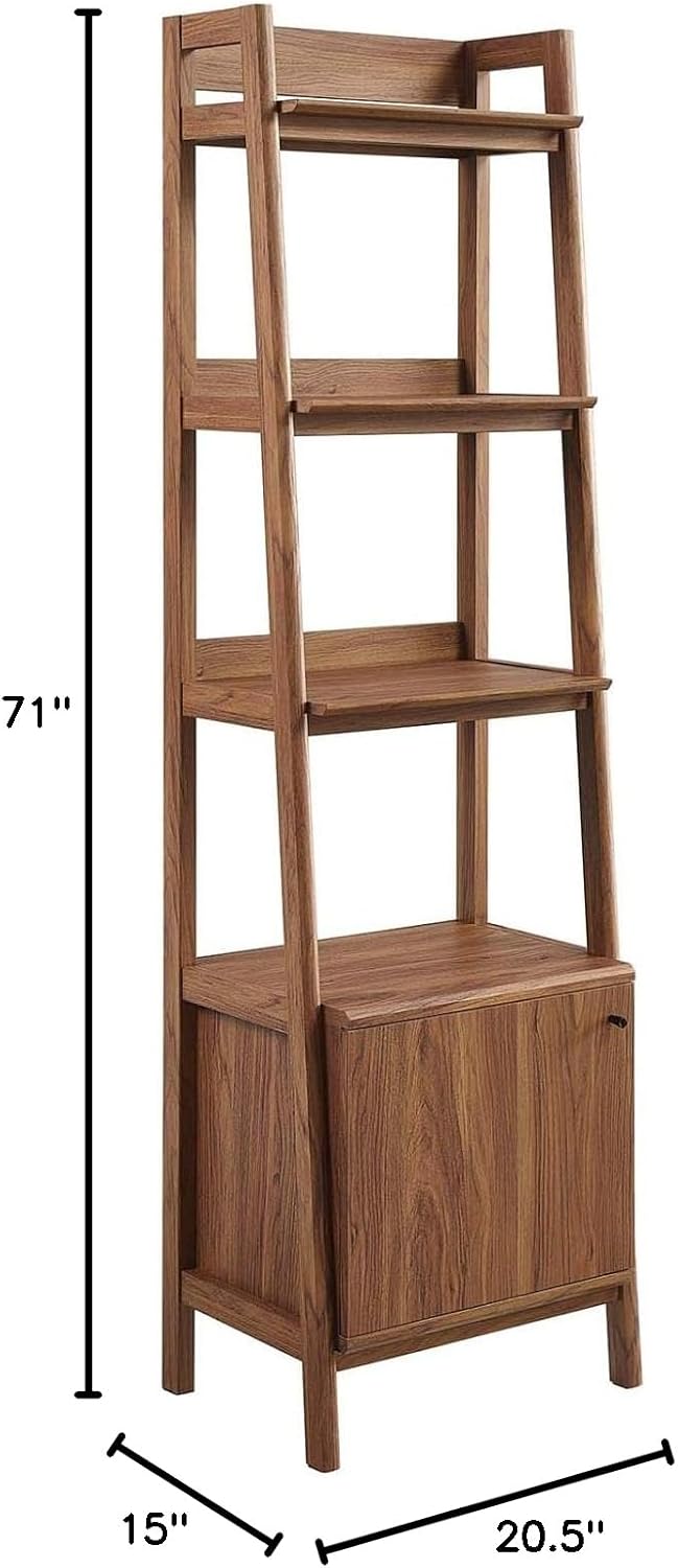 Modway 21' Bookshelf Display Case in Walnut
