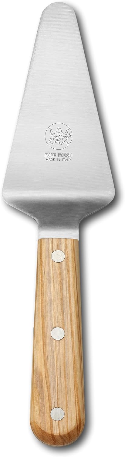 DUE BUOI | Set of 6 EXTRA Stainless Steel Spatulas - Olive Wood Handle