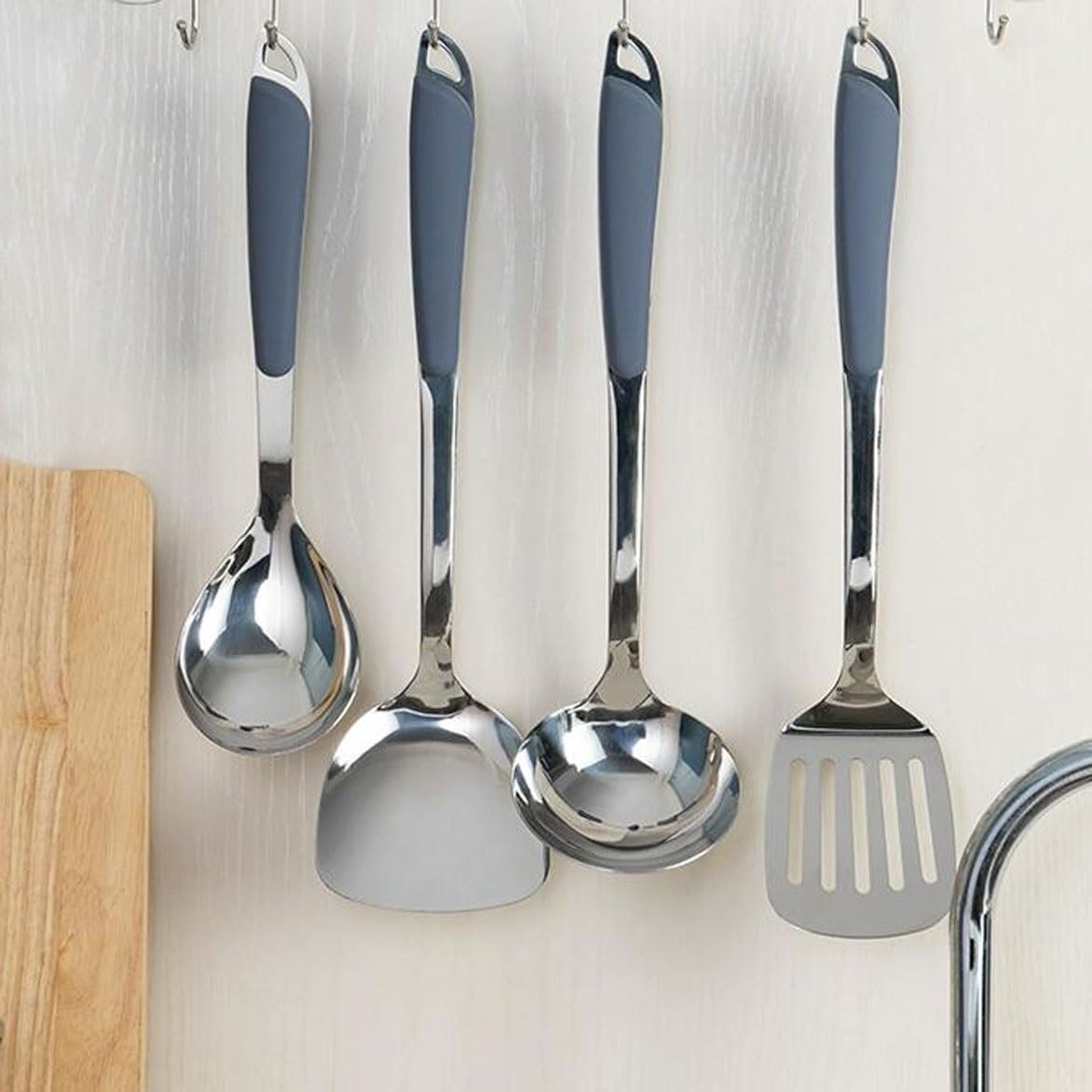 Cookware Dining Gadgets Spoons for Cooking Spatulas Stainless Steel Cooking Utensils Spatulas Spoons Kitchen Tools 5 Pieces