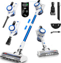Cordless Vacuum Cleaner, 550W/45Kpa Vacuum Cleaners for Home, 60Mins Stick Vacuum with LED Display, Anti-Tangle & Wall Mount Charging, 8 in 1 Lightweight Vacuum for Hard Floors Carpet Pet Hair