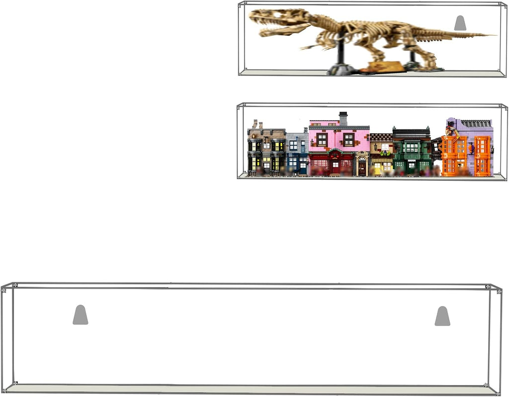 Acrylic Display Case for Lego 76968 Dinosaur Fossils: Tyrannosaurus rex 75978 Can Be Installed on The Wall Photo Frame 43.31Lx9.84Wx13.78H inch(110x25x35 cm)(NOT Included The Model)