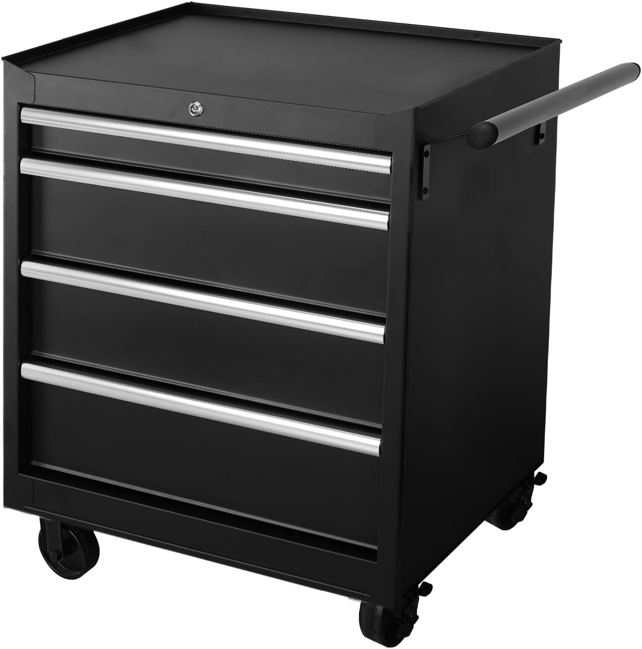 Rolling Tool Box with 4 Drawer, 27 Inch Rolling Tool Chest with Wheels, Metal Tool Storage Cabinets, Tool Box Organizer for Garage, Shop, Workbench, Warehouse, Workshop (Product Depth-18.4inch)