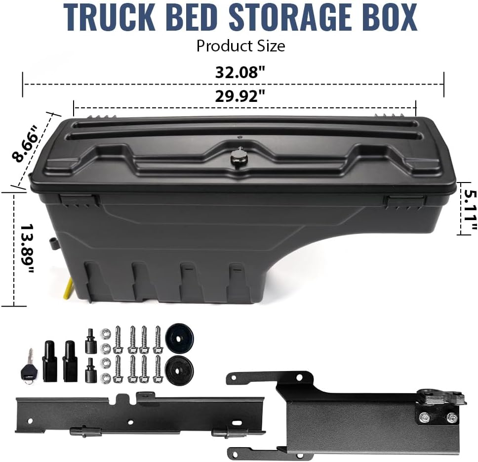 PIT66 Truck Bed Toolboxes, Compatible With 2015-2020 Ford F150, Driver+Passenger Side, 2 pcs set Drawer