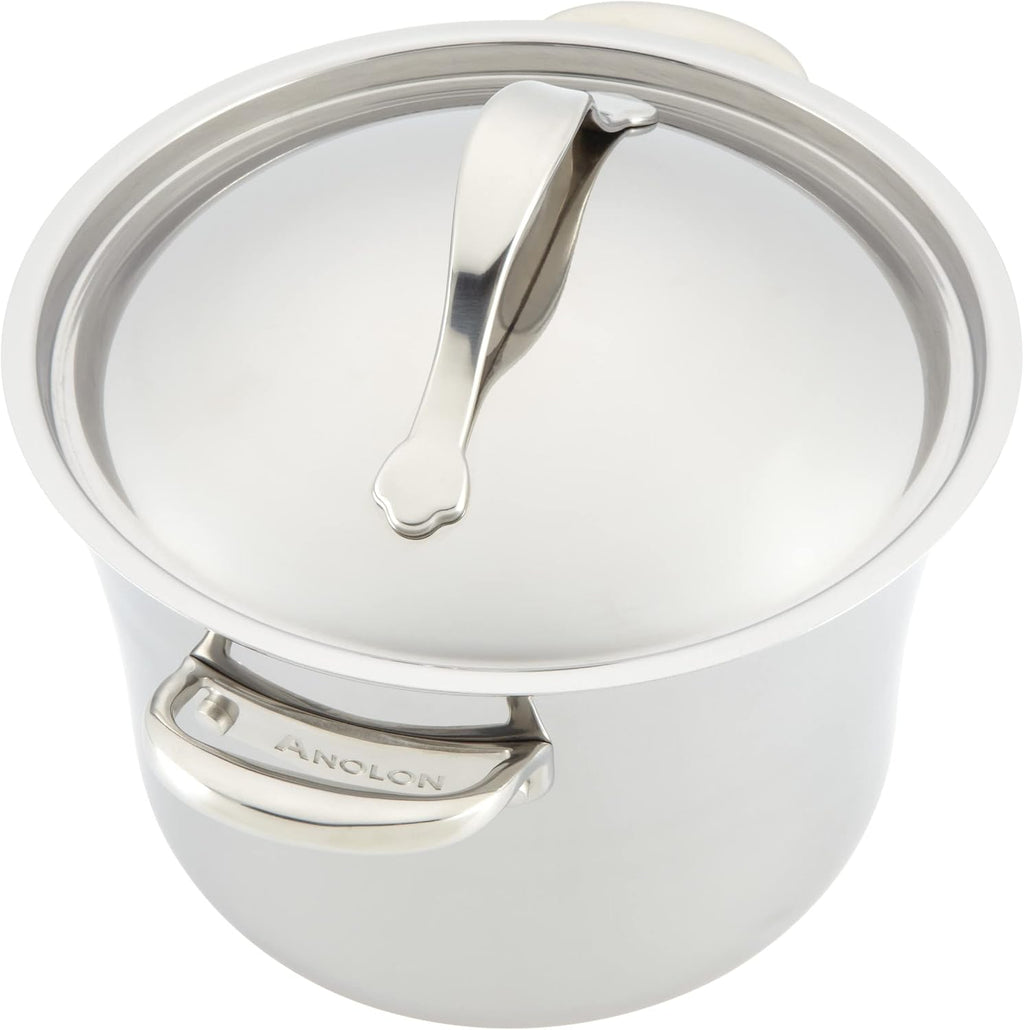 Anolon Stainless Steel & Hard Anodized Aluminum, Cookware Set (11 Piece)