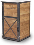Suumerpety Package Delivery Boxes for Outside Metal Frame Large Parcel Drop Box with Combination Lock and One-Way Access Channel, Secure Anti Theft Mailboxes for Porch Curbside