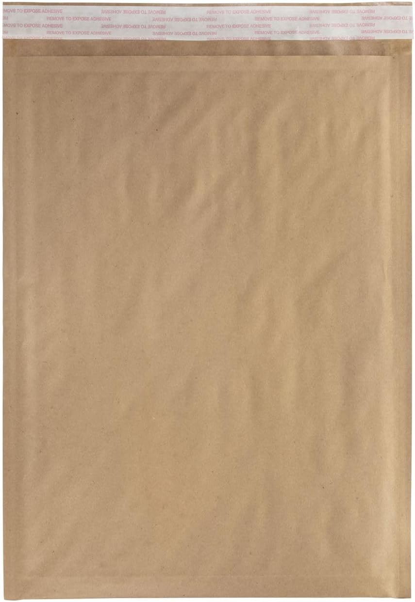 Bubble Wrap Paper Bubble Mailers, 0-6'x10', 400 Cushioned Envelopes Per Case, Up to 35% Recycled Content, Self-Sealing, Curbside Recyclable, Brown