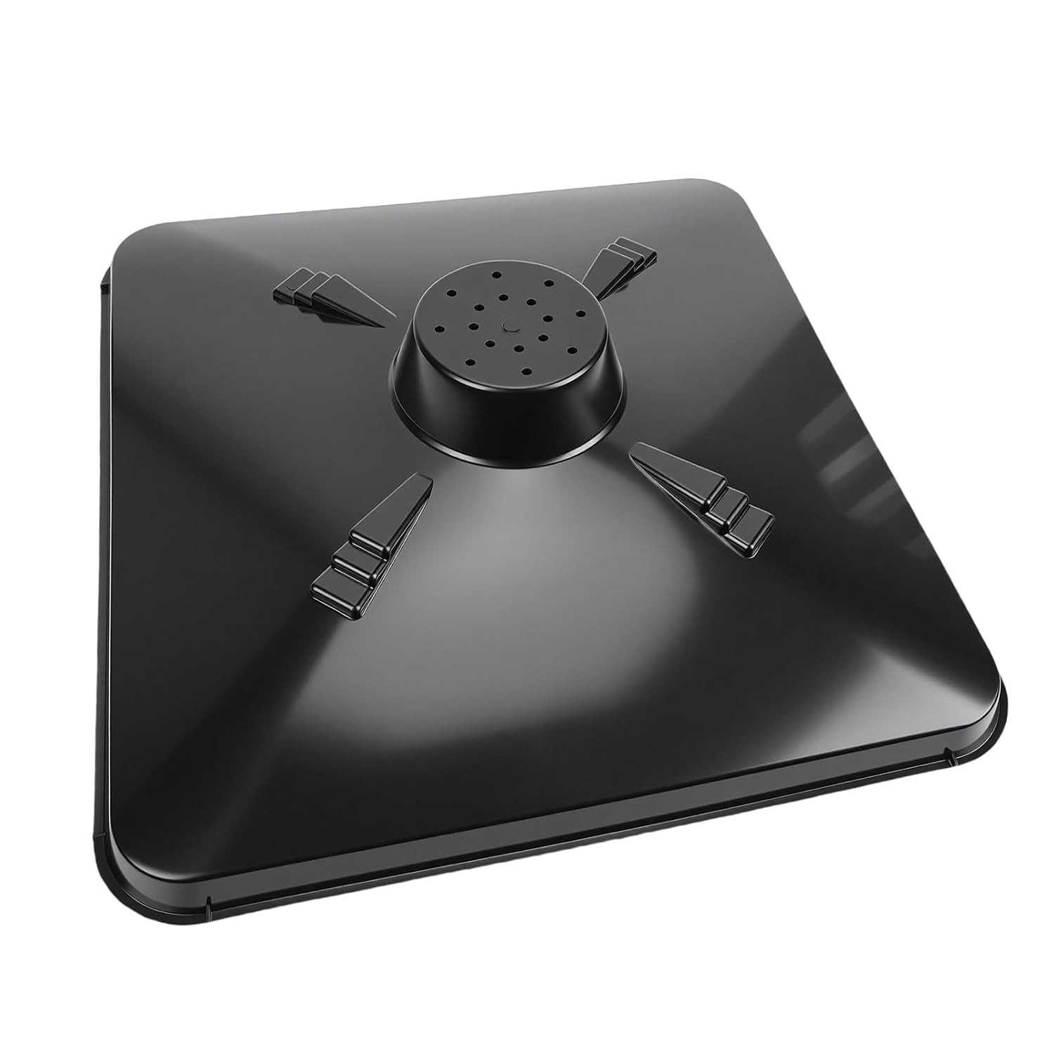 Black Transmission Pan for Use with Lift Oil Drains, Large Fluid Catch Square Drain Pan Fits Many Different Funnels, Easy to Clean for Automotive Repairs and Oil Changes