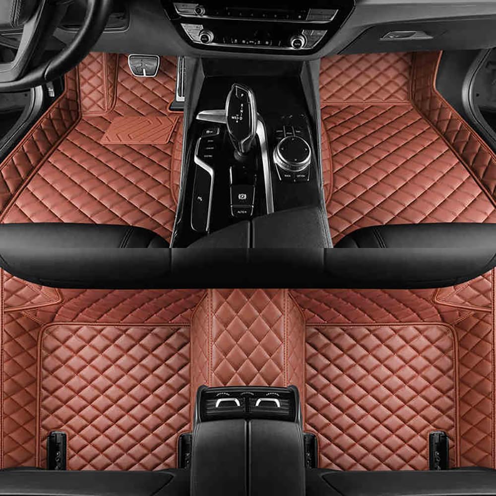 Car Floor Mats for Benz GLE 350/450/53 AMG/580/63 AMG S 2020 2021 2022 2023 2024 Custom Full Coverage Protective Carpet Mat Front and Rear Foot Pads Accessories,BeigeNO.74(Brown)