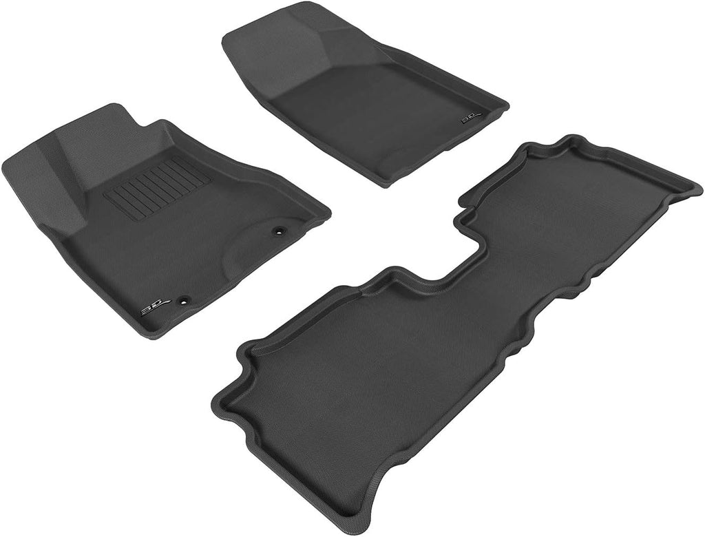 3D MAXpider All-Weather Floor Mats for Lexus RX330 / 350 2004-2009 Custom Fit Car Floor Liners, Kagu Series (1st & 2nd Row, Black) (L1LX03901509)