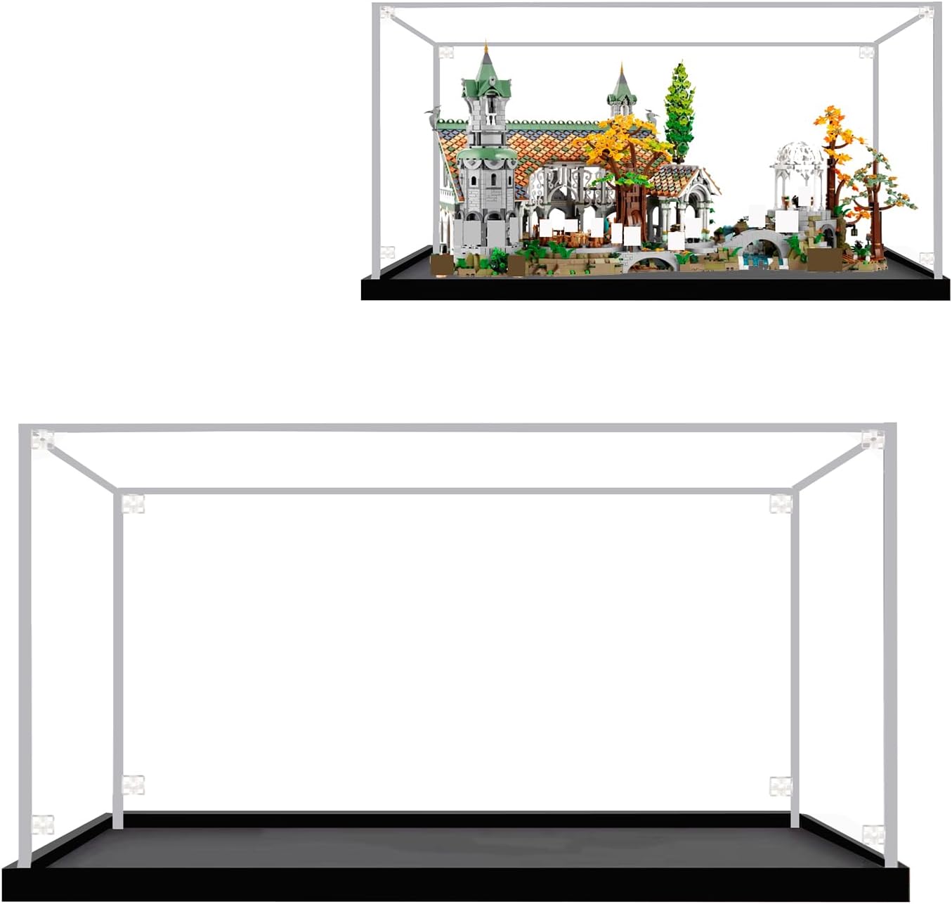 Acrylic Display Case for Lego 10316 31.5x15.75x16.54 inch (80x40x42cm) (NOT Included The Model)