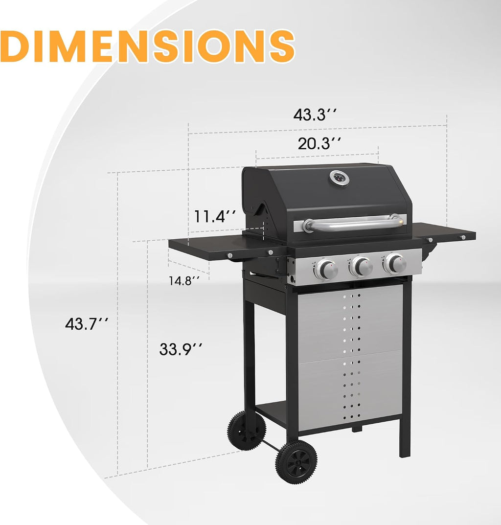 VICLLAX Extra-Large Premium Charcoal Grill - Smoker Grill with 600 sq in Cooking Space, Dual Adjustable Trays & Foldable Side Tables, Enamel-Coated Grills for Professional BBQ Experience