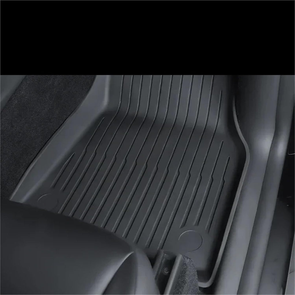 Floor Mats Compatible for Tesla Model Y 3 2017-2024 Highland Left Right Rudder All Weather TPE Non-Slip Cargo Liner Cargo Trunk Accessories(Model Y RHD)