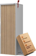 Aspen USPS Compatible Mailbox, Snow White/Walnut Package Mailbox, Anti-Theft Locking Parcel Drop Box for Porch, Large Mailbox for Packages, Weather-Sealed Powder Coated Steel