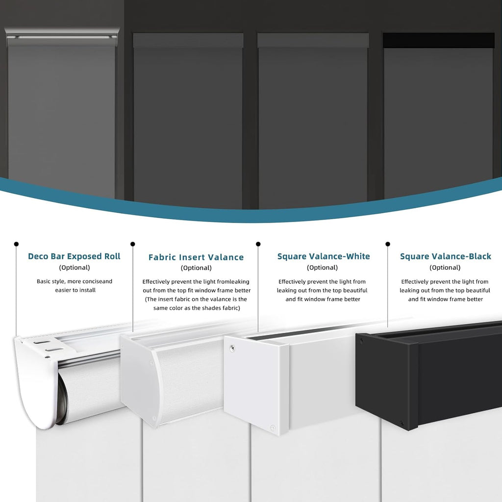 Motorized Blind,Work with Homekit Thread-Enabled, 100% Blackout Smart Shades with Remote Control, Electric Roller Shade, Custom Size,Classic White