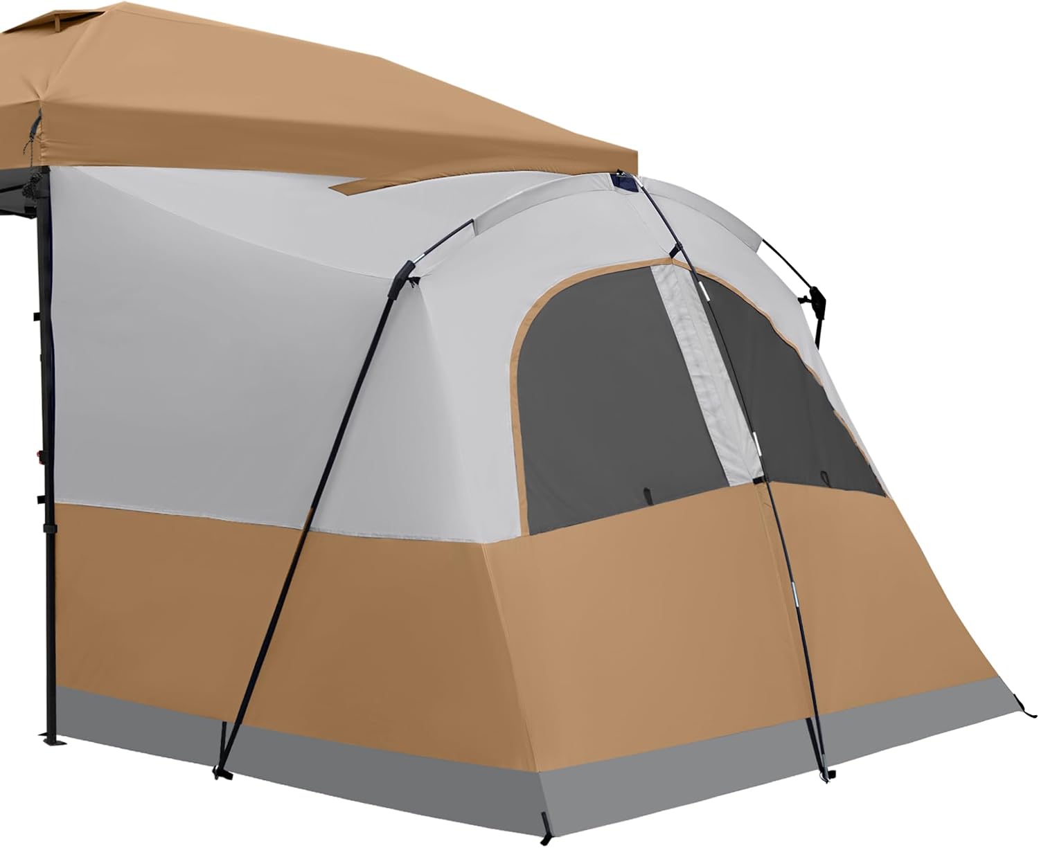 KAMPKEEPER Canopy Side Tent,4-6 Person Camping Cube Tent for 10x10 Pop Up Canopies,Easy Up Gazebo with Window,Compatible with 10' Wide Canopy Tents