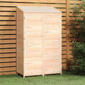 Wooden Garden Storage Shed, Solid Wood Fir Outdoor Storage Cabinet, Garden Wood Tool Shed, Outside Wooden Shed Organizer for Yard, Patio, Deck and Porch, 40.2'x20.5'x68.7'