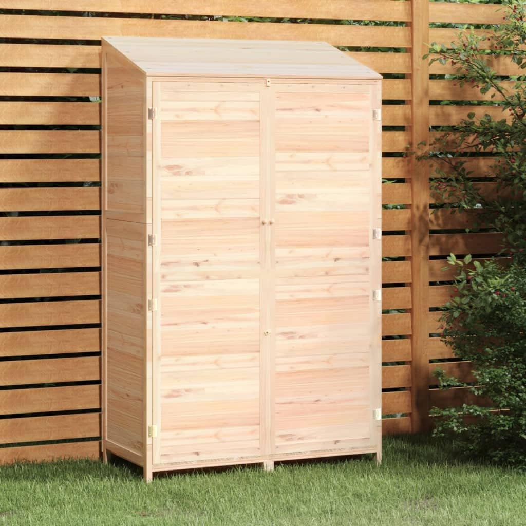 Wooden Garden Storage Shed, Solid Wood Fir Outdoor Storage Cabinet, Garden Wood Tool Shed, Outside Wooden Shed Organizer for Yard, Patio, Deck and Porch, 40.2'x20.5'x68.7'