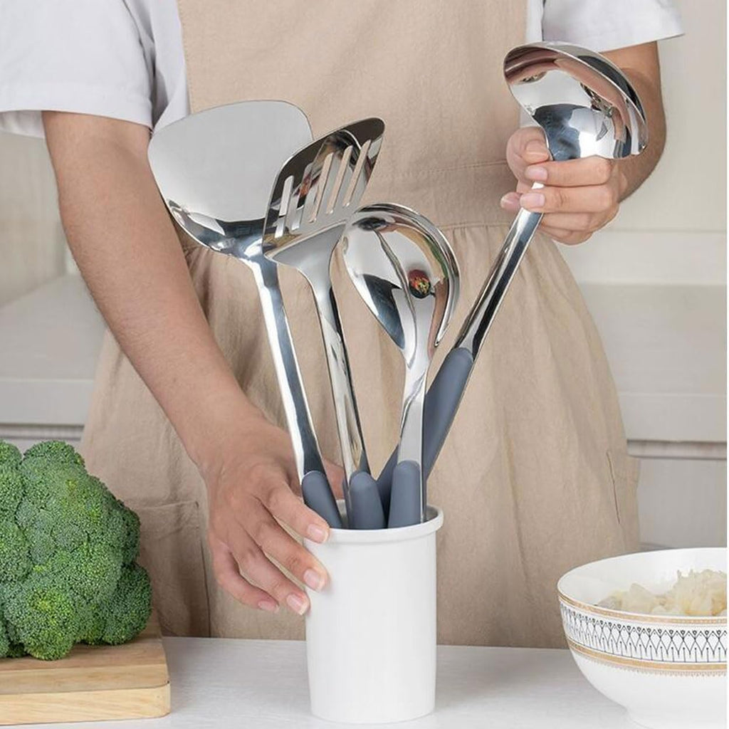 Stainless Steel Cooking Utensils 5 Pieces Sets Spoons Spatulas Kitchen Cookware Bakeware Gadgets