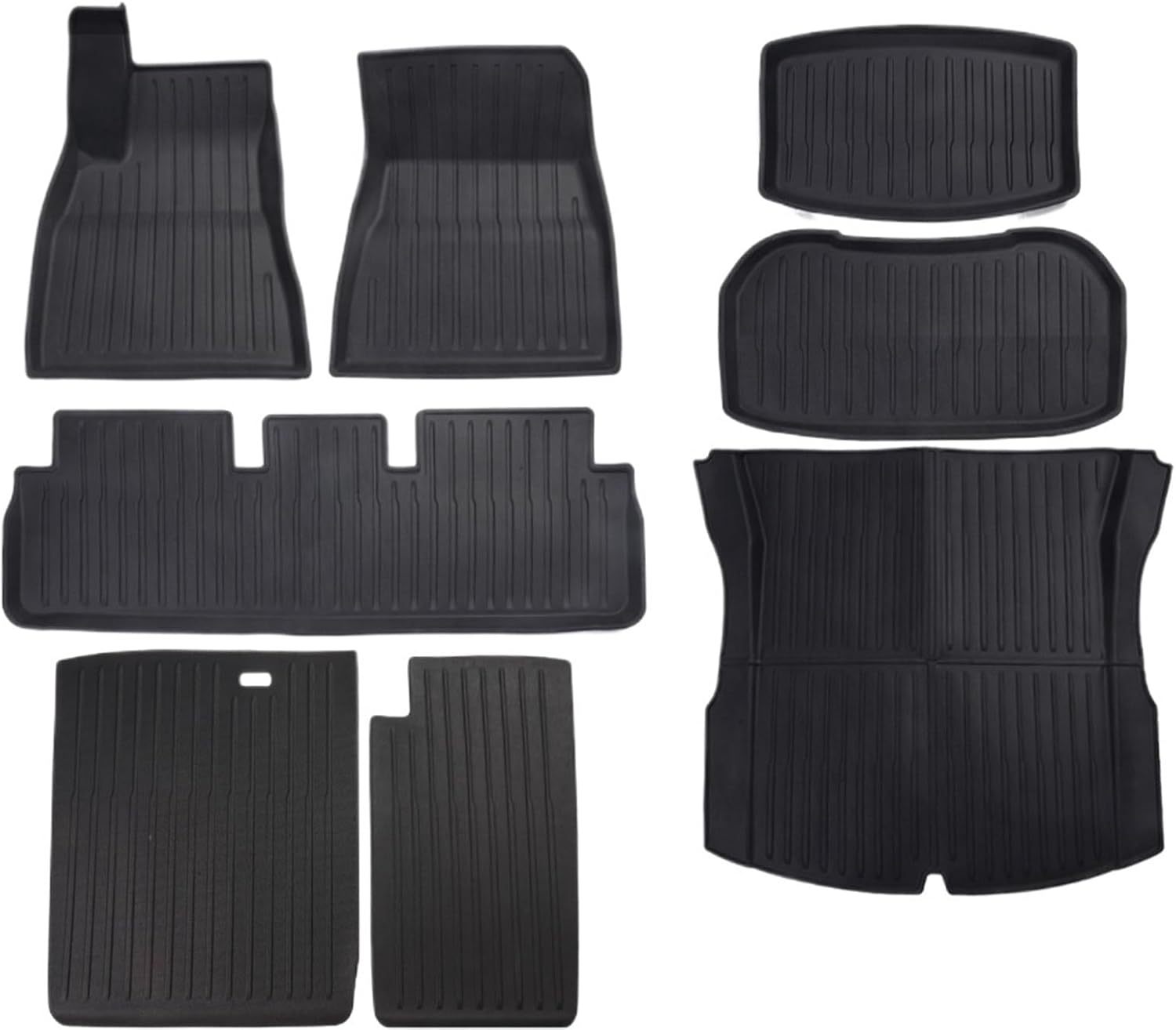 Compatible with Tesla Model 3 Highland 2024 TPE Floor Mats,RHD LHD Floor Mats All Weather Waterproof Non-Slip Cargo Liner Accessories(RHD 8PCS HX3)