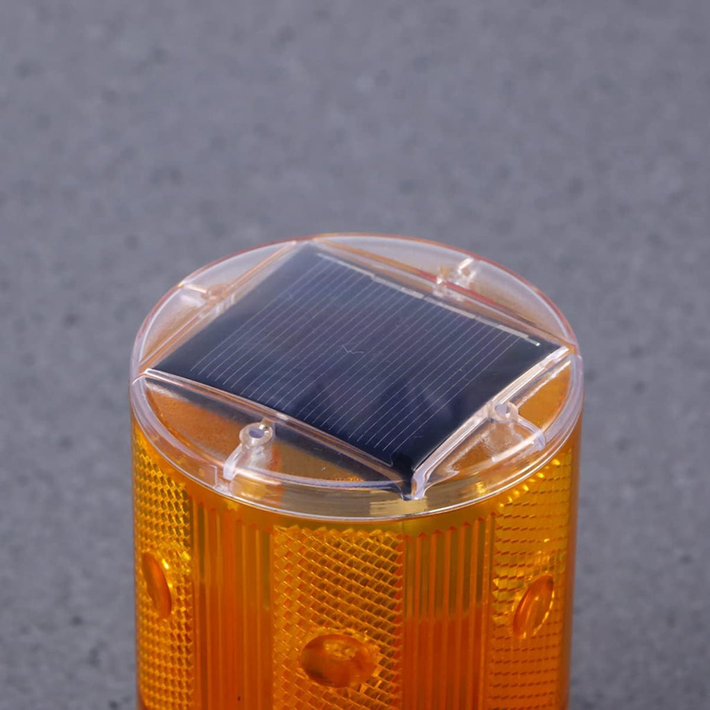 ULTECHNOVO 10pcs Solar Led Light Flashing Traffic Beacon for Road Construction Emergency Strobe Lamp Safety Device Orange