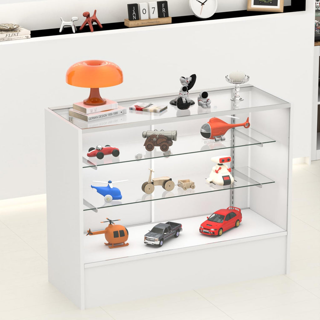 48' W x 18' D x 38' H - Reatil Display Case, Full Vision Display case with LED Llights