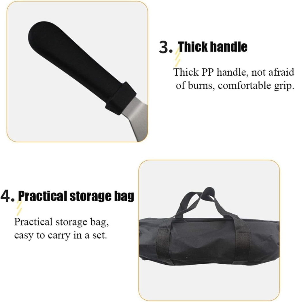 15-Piece Barbecue Tool Set,Stainless Steel Baking Pan Accessories,Outdoor Camping,Multi-Function Shovel Egg Mold,Safe and Non-Toxic Pe Material