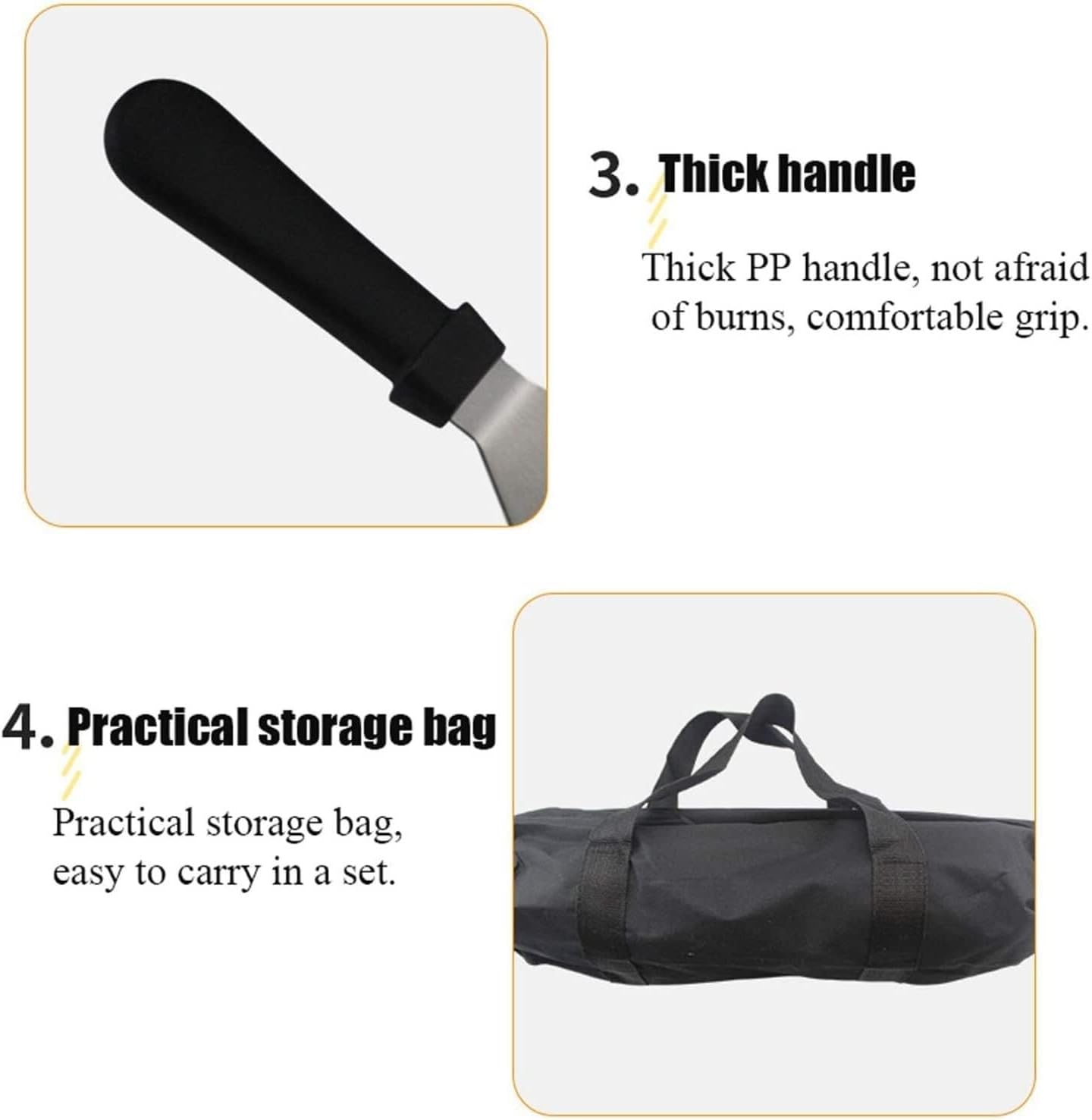 15-Piece Barbecue Tool Set,Stainless Steel Baking Pan Accessories,Outdoor Camping,Multi-Function Shovel Egg Mold,Safe and Non-Toxic Pe Material