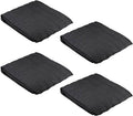 Mytee Products 4 Pack Black Quilted and Padded Door Moving Cover - 39'x79' Polyester Washable and Reusable Furniture Door Blanket for Interior Exterior Use