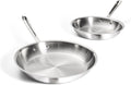 All-Clad D3® Stainless Steel 10 and 12 inch Frying Pans Set - Made in the USA- The Original Bonded Professional Cookware- Oven Safe & Induction Compatible