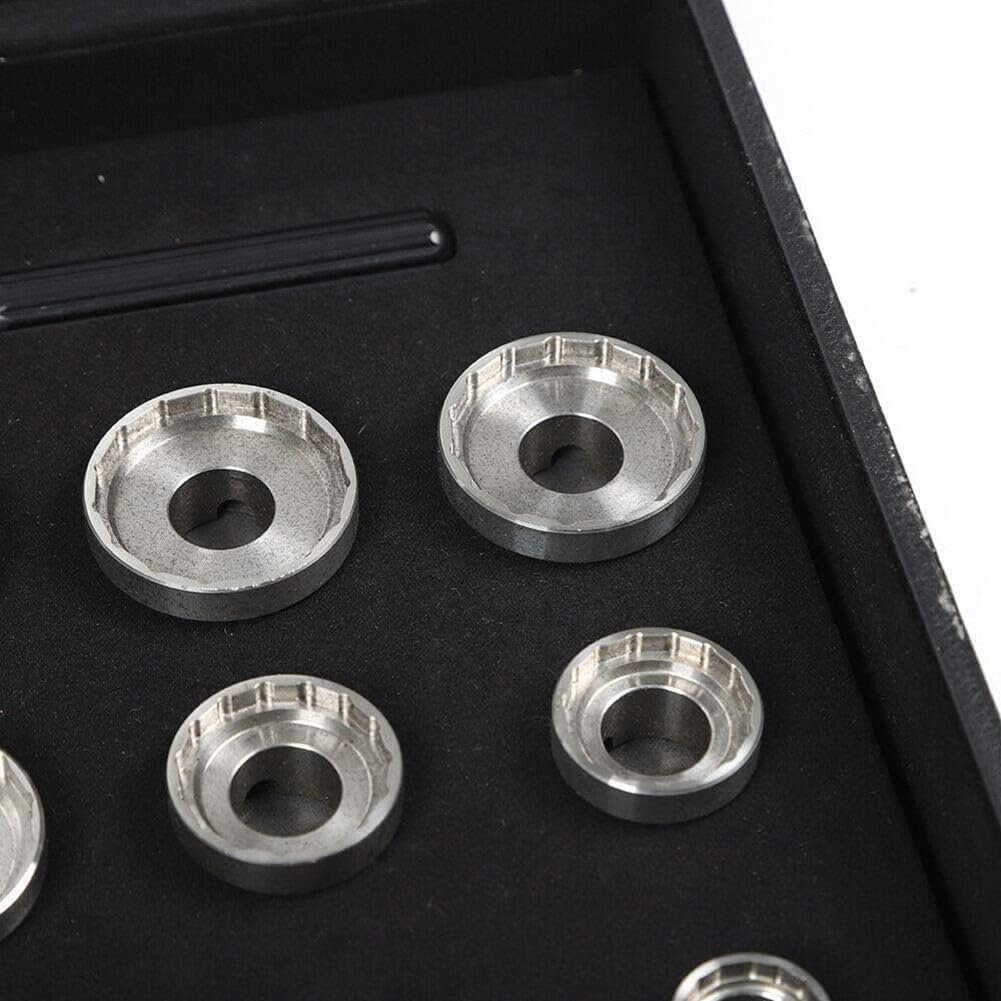 Watch Back Cover Opener Kit with 15 Pcs Dies and Storage Box - Watch Repair Tool for Easy Case Opening