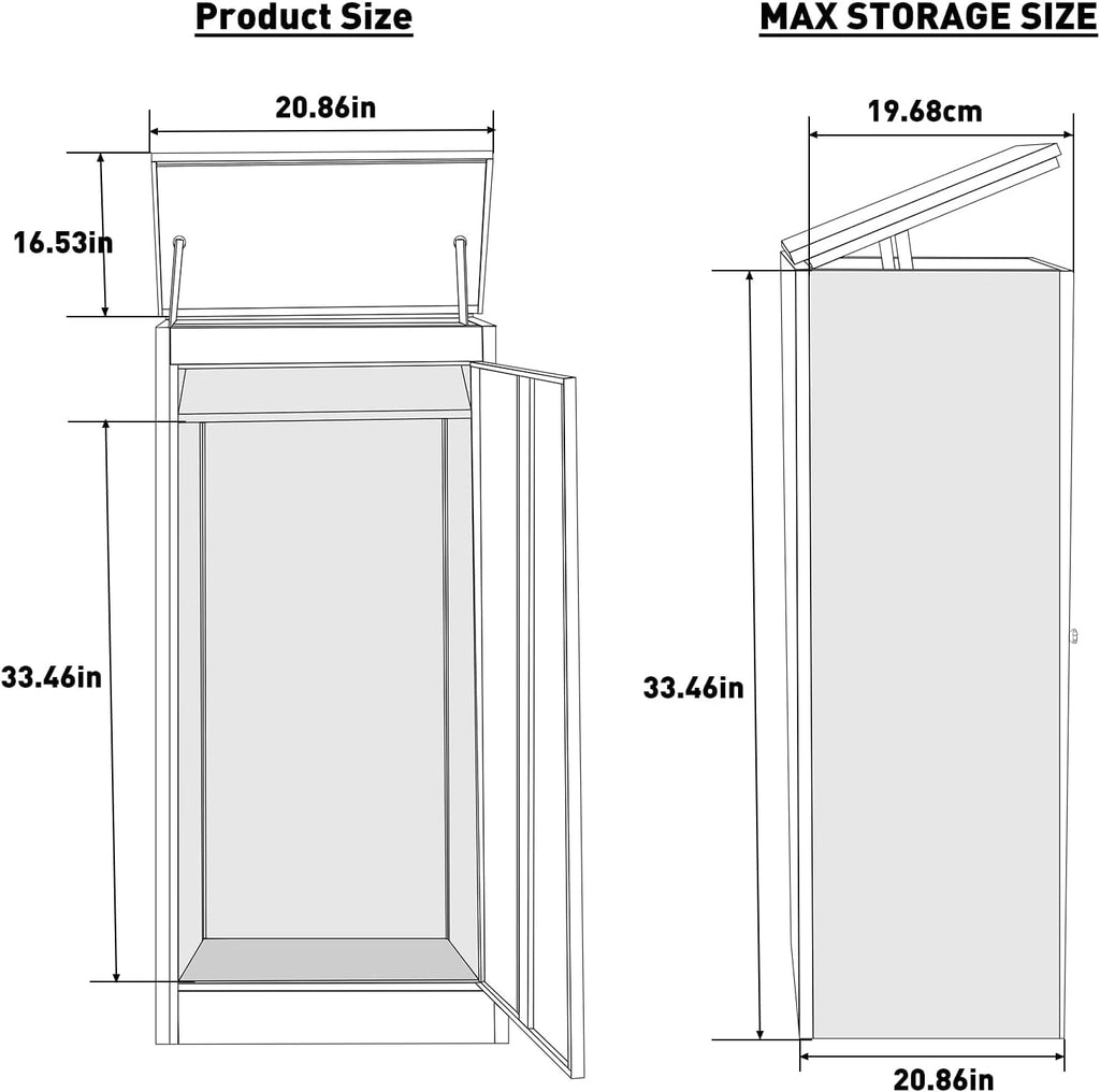33.5IN Package Delivery Boxes for Outside, Ultra Large Mailbox for Parcel, Automobile Steel Parcel Mailbox, Waterproof Anti-Theft Parcel Drop Box for Home Business