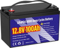 12V 100Ah LiFePO4 Lithium Battery, Group 31 1280Wh Lithium Iron Phosphate Battery 8000+ Deep Cycles Long Lifespan with Built-in BMS Low Temperature Battery for Trolling Motor, RVs, Solar System