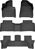 WeatherTech FloorLiner HP Custom Fit Floor Mats for Hyundai Santa Fe Full Set (441865-1-2-3IM), Black