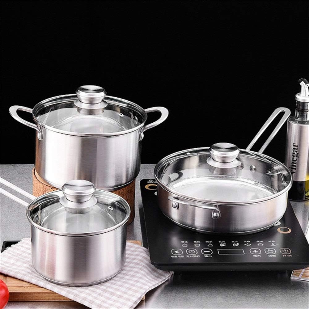 Pot Set Kitchen Cookware Pots and Pans Set Stainless Steel Perfect Cooking Utensils Suitable Professional for Home Restaurant Cookware Cooking Set