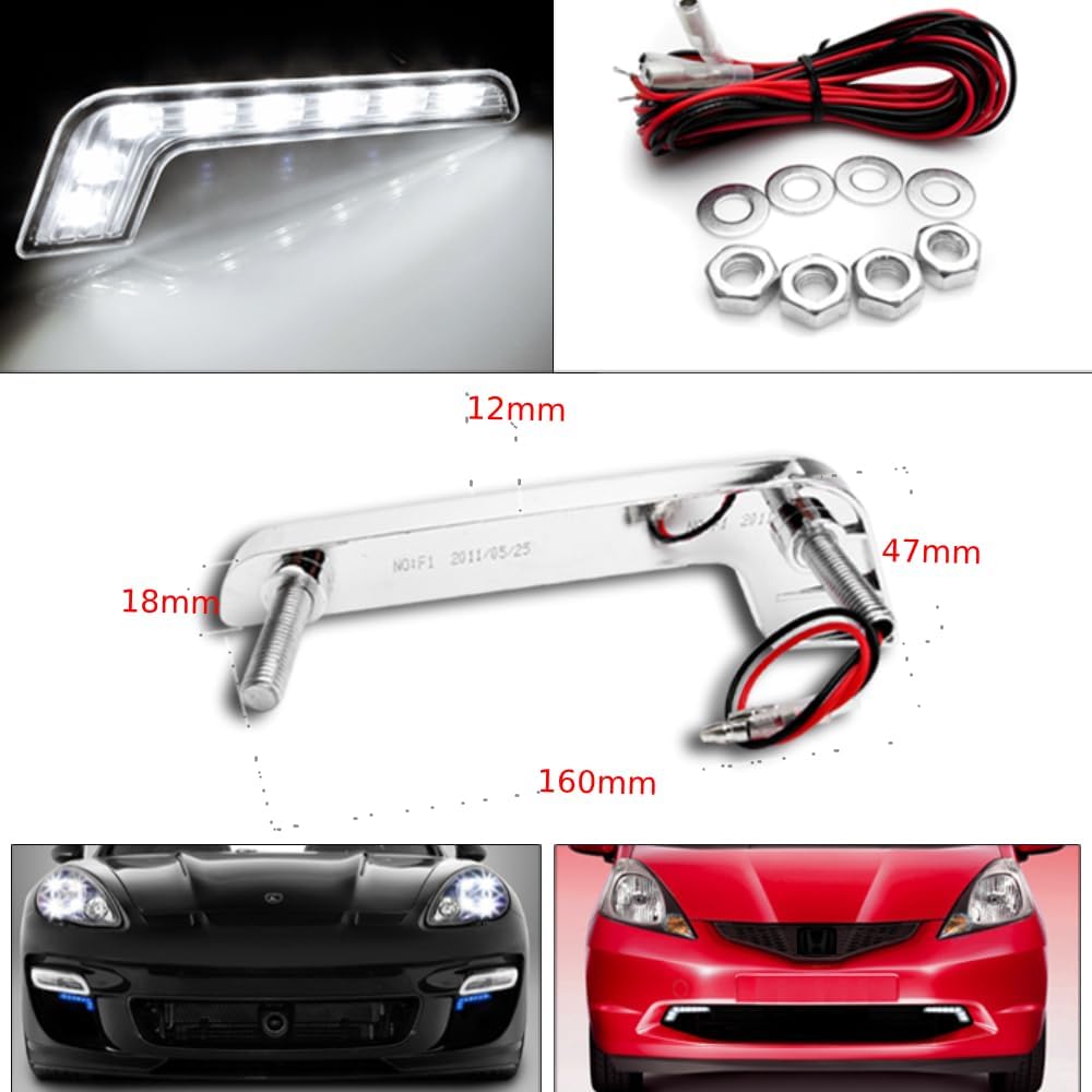 Black Headlights Headlamps with 6.25' White LED DRL Lights For 2007-2011 Chevy Aveo / 2007-2009 Pontiac Wave