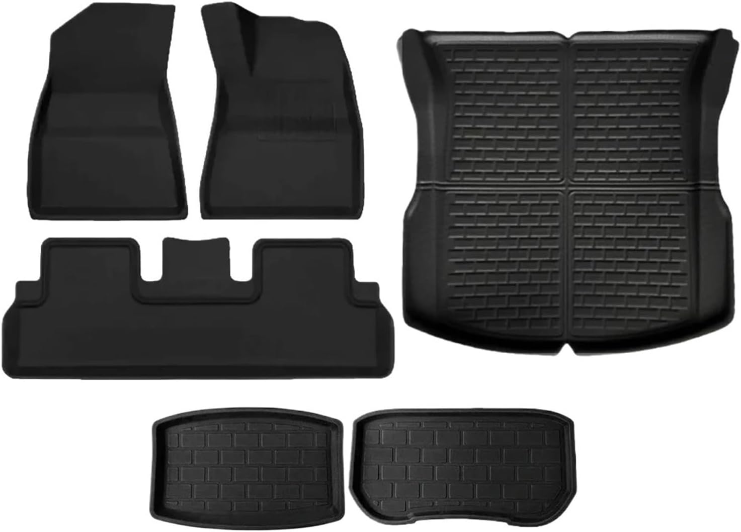 Auto Parts Compatible with Tesla Model 3 2024 Highland XPE Floor Mats All Weather Car Floor Mats Front Rear Frunk Cargo Liner Set Anti Slip Waterproof(6PCS RHD)