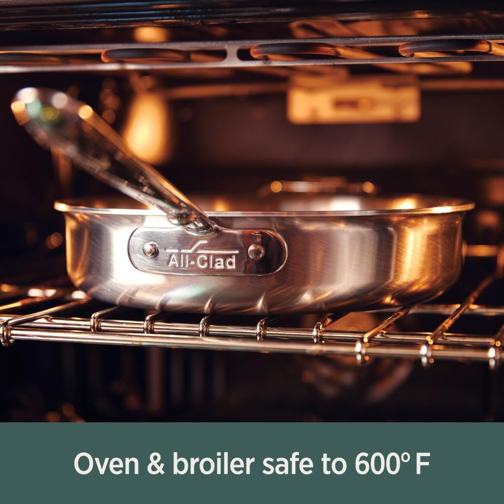 All-Clad D5® Stainless Steel Core 4 Quart Soup Pot With Lid - Made in the USA - The Upgrade for Supremely Even Heat- Oven Safe & Induction Compatible Cookware