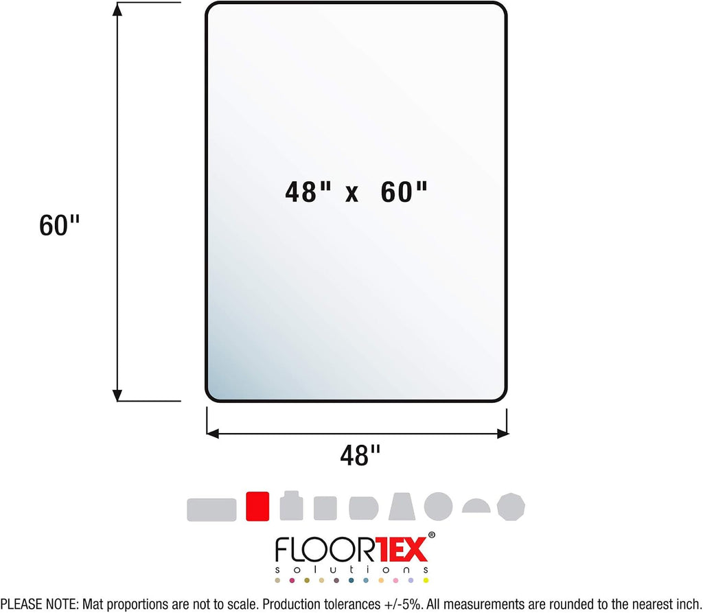 FLR1115227ER - Cleartex Plush Pile Rectangular Chairmat