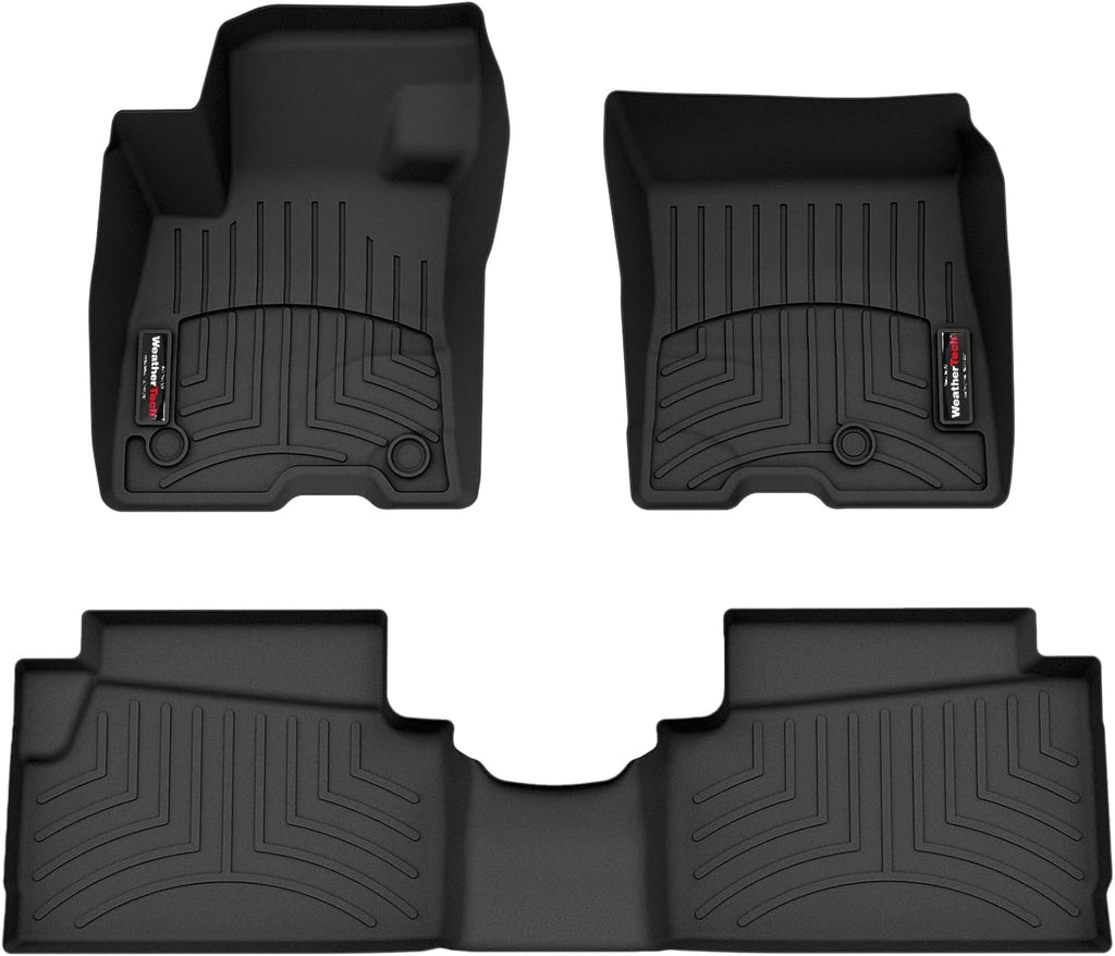 WeatherTech Custom Fit FloorLiners for Ford Maverick Hybrid - 1st & 2nd Row (441745-1-2), Black