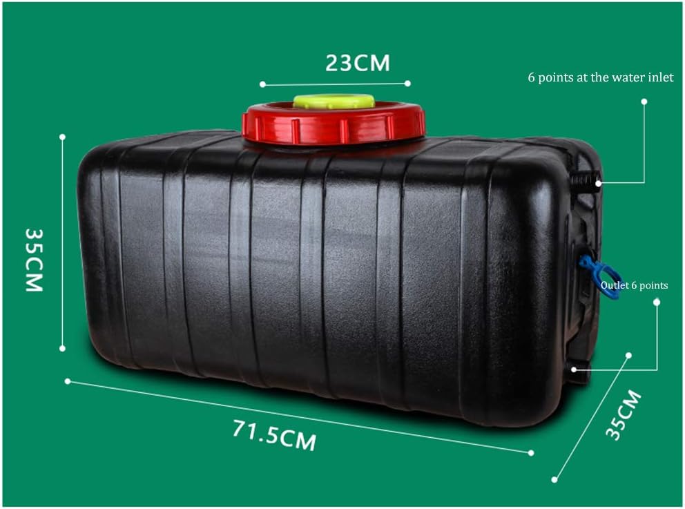 Outdoor Camping Tank Plastic Storage Water Container, Summer Home Bath Shower Bucket Emergency Storage Water Tank with Shower Head and Hose, Travel Camping Solar Heating Hot Water Bucket