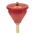 Justrite 08207 Large Steel Drum Funnel, 6in Arrestor