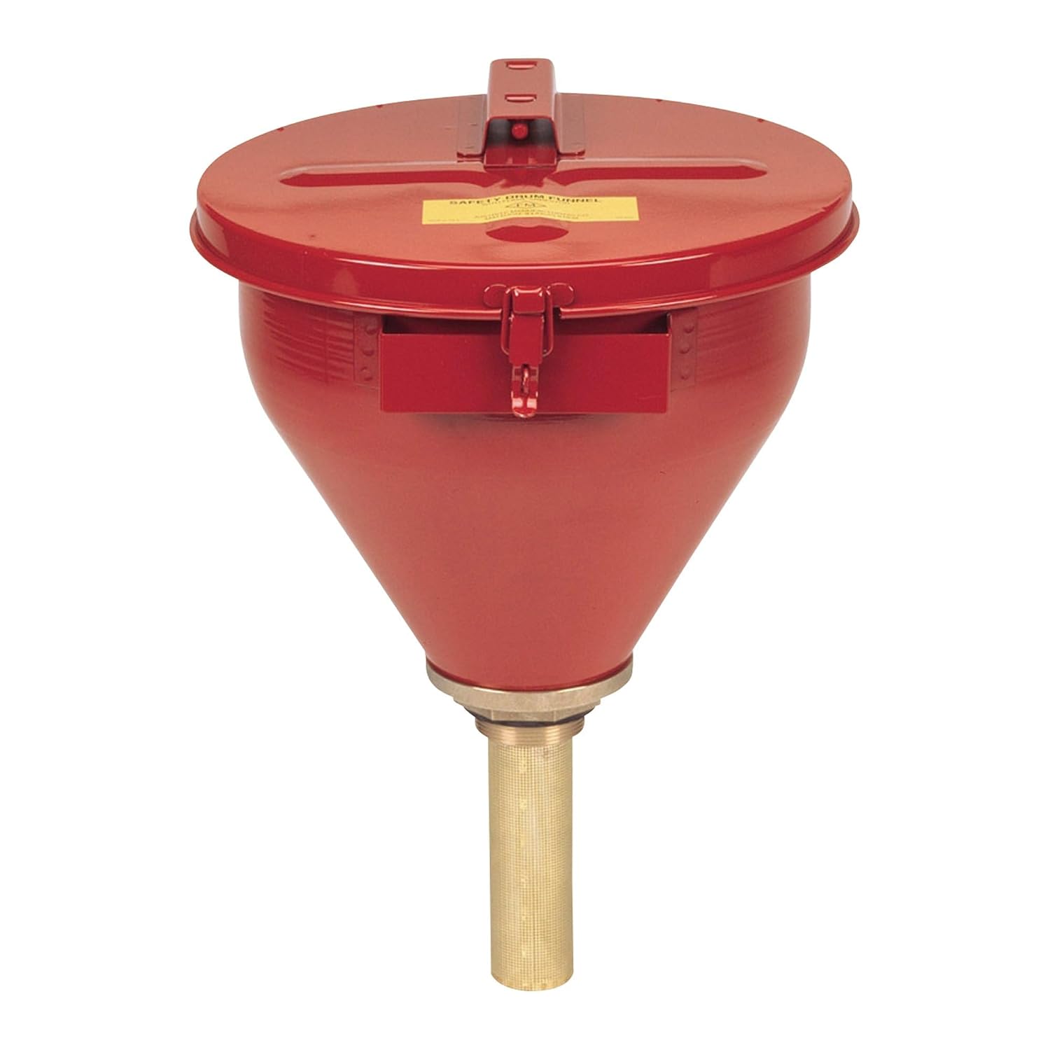 Justrite 08207 Large Steel Drum Funnel, 6in Arrestor