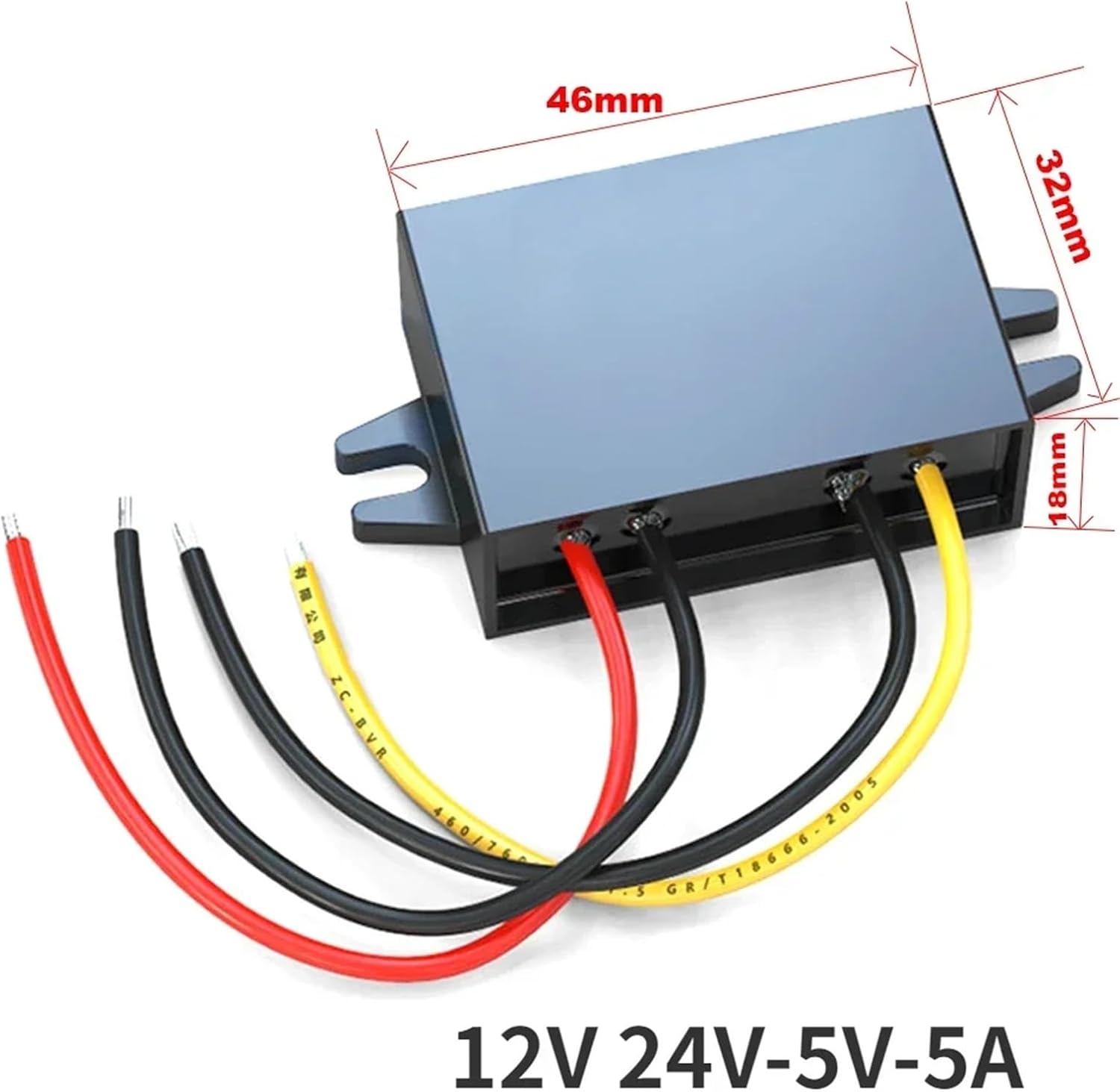 DC 12v 24v to 5v 5A 25W Step Down Converter Regulator Power Adapter Reducer for Car Electronics Truck Vehicle Boat Solar System(5V_12V 24V-5V5A)