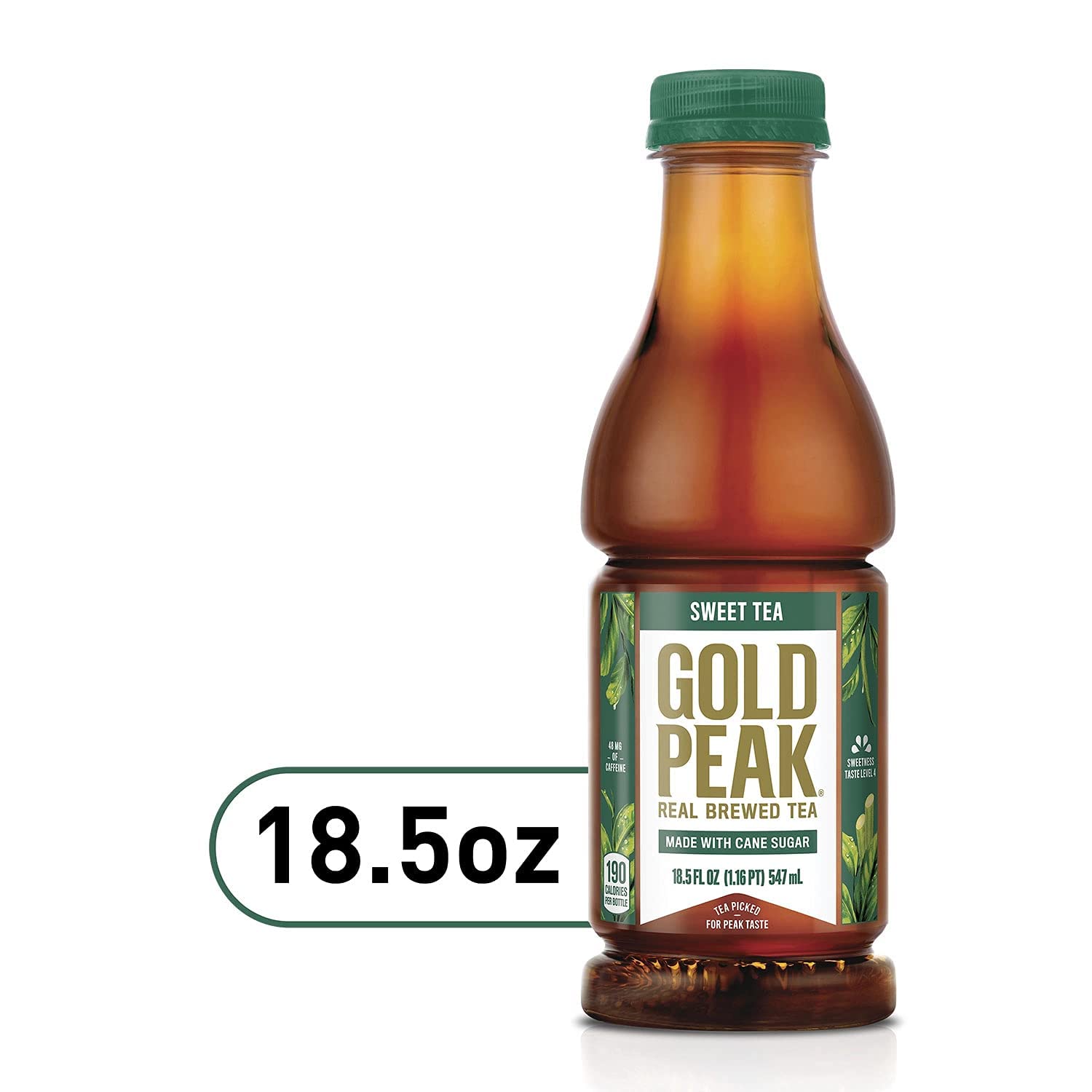 Gourmet Kitchn Gold Peak Naturally Sweet Real Brewed Tea, Picked for Peak Taste, Made With Cane Sugar - 3 Boxes (18.5oz / 18pk per Box), Total 54 Bottles)