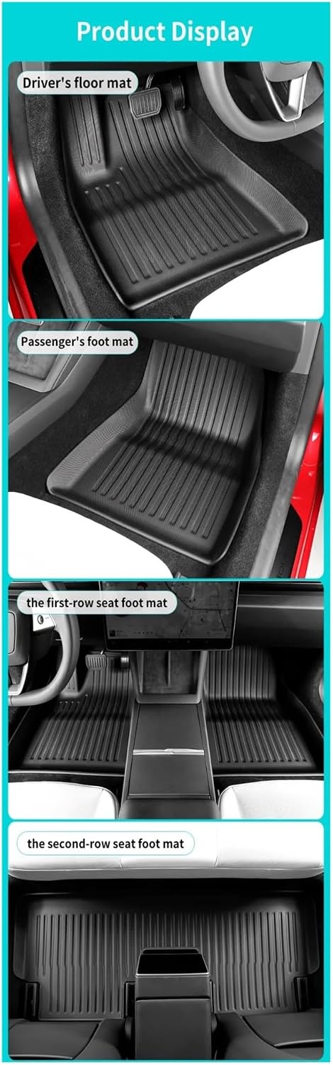 Floor Mats for Tesla Model 3 Highland 2024 TPE 3D Car Mats Cargo Liner Trunk Pad Protective Accessories(Trunk 1P)