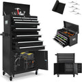 13 Drawers Tool Chest with Wheels, Rolling Tool Box with Drawers, Metal Tool Cabinet for Garage, Workshop(Black)