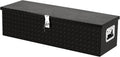 Aluminum Truck Tool Box Jobsite Storage Box Toolbox Chest Cabinet Heavy Duty Truck Bed Toolbox Gangboxes Tools Organizer Pick Up Truck Bed RV Trailer With Side Handles