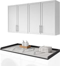 FIMELLO 60' Laundry Room Wall Cabinets and 27.6' x 54' Washer and Dryer Countertop Set, Laundry Room Cabinets Wall Mounted, Upper Cabinets Floating Cabinet - Black Laundry Countertop