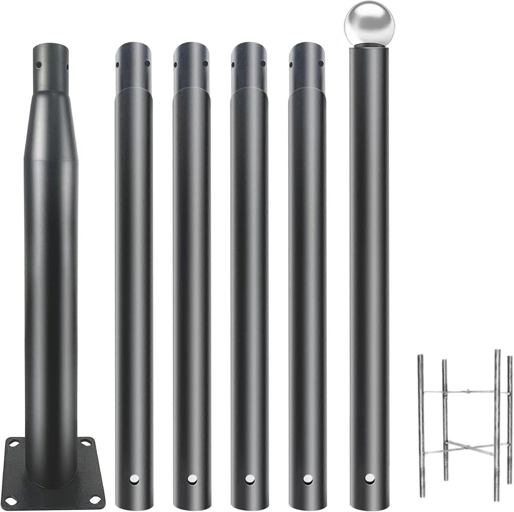 Street Light Pole 20Ft, Street Light Poles for Outdoor Lighting,Solar Pole Accessory for Street, Suitable for Basketball Courts, Parking Lots, Residential Areas, Park (20FT)